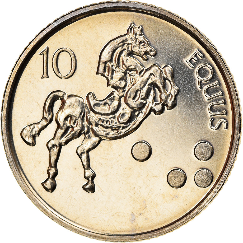 Coin, Slovenia, 10 Tolarjev, 2004, MS(65-70), Copper-nickel, KM:41