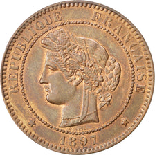 FRANCE, Cérès, 10 Centimes, 1897, Paris, KM #815.1, MS(60-62), Bronze, Gadoury #