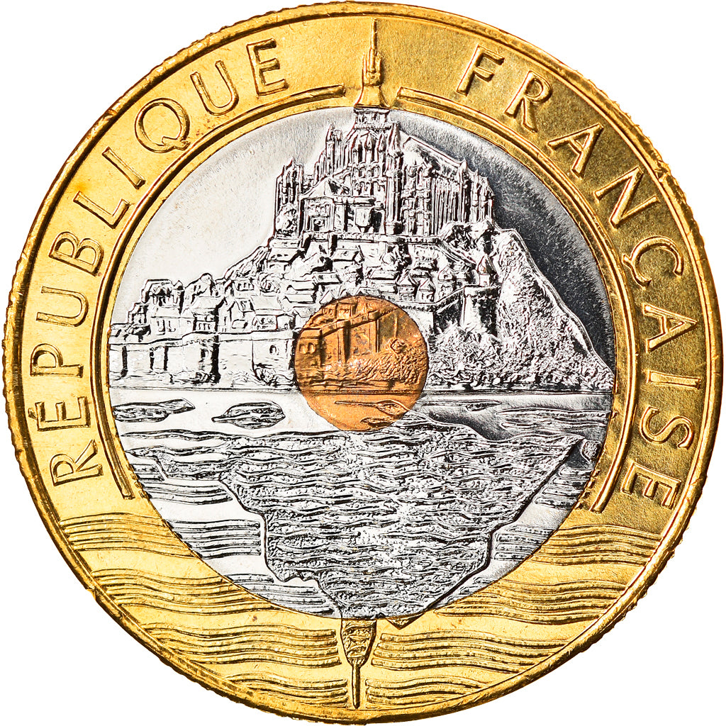 Coin, France, Mont Saint Michel, 20 Francs, 2001, Paris, MS(65-70)
