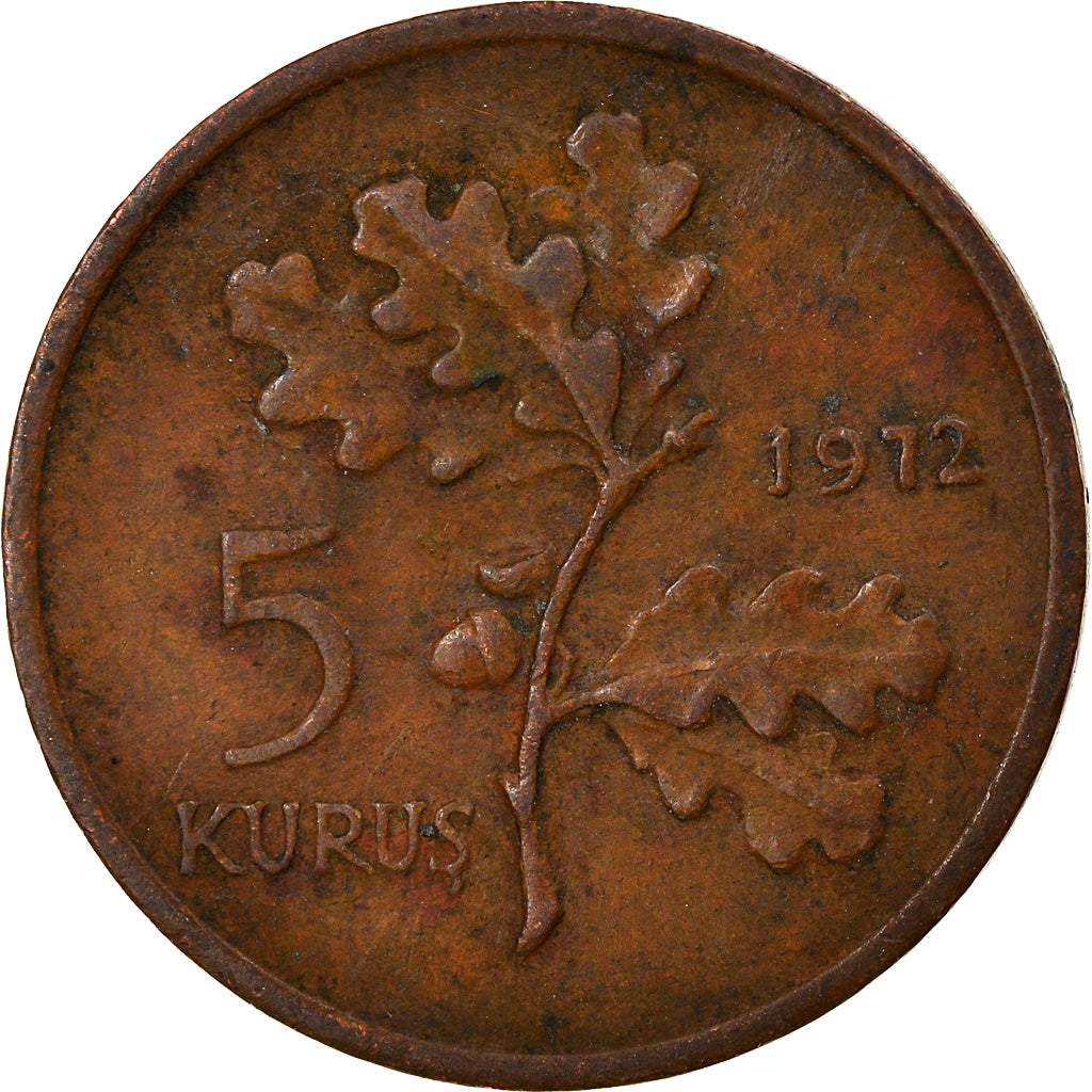 Munten, Turkije, 5 Kurus, 1972, ZF, Bronze, KM:890.2