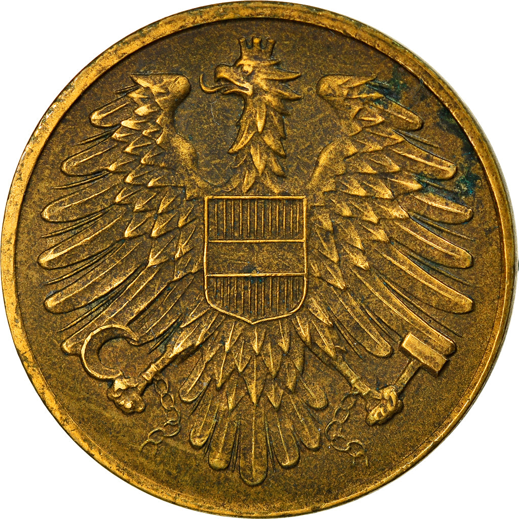Coin, Austria, 20 Groschen, 1954, EF(40-45), Aluminum-Bronze, KM:2877