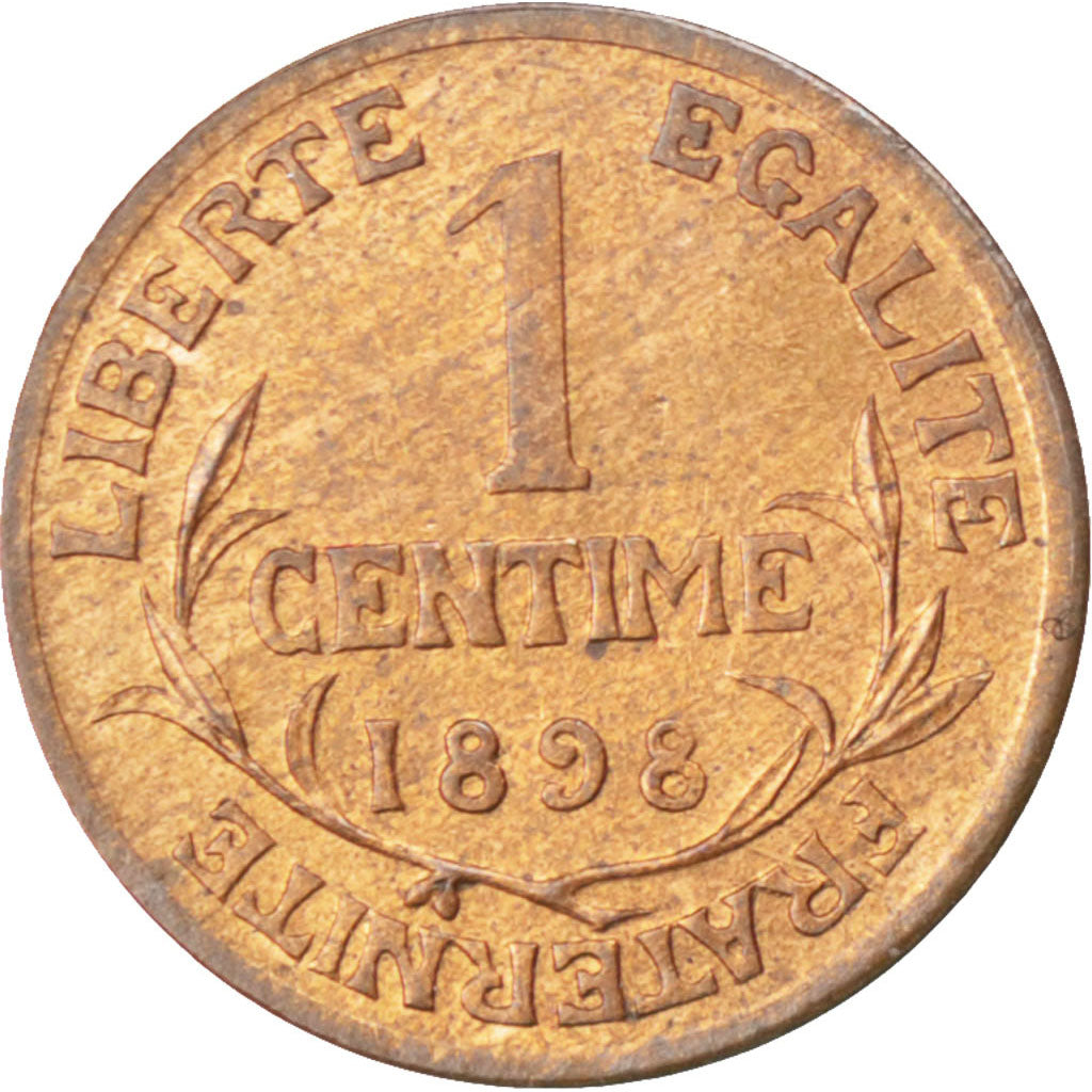 FRANCE, Dupuis, Centime, 1898, Paris, KM #840, AU(55-58), Bronze, 15, Gadoury...