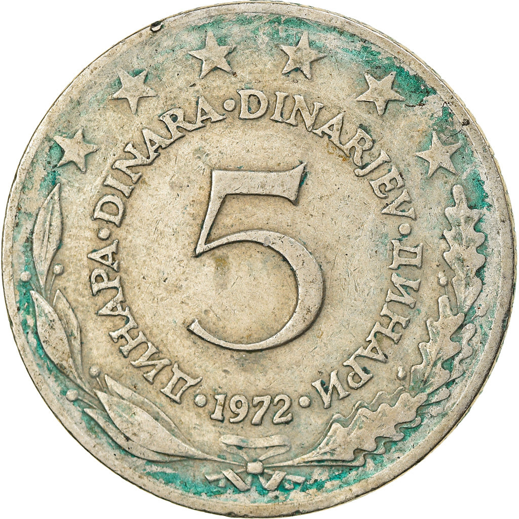 Monnaie, Yougoslavie, 5 Dinara, 1972, TB+, Copper-Nickel-Zinc, KM:58