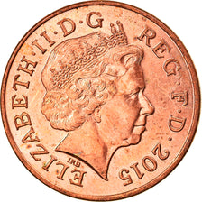 Coin, Great Britain, 2 New Pence, 2015, EF(40-45), Copper Plated Steel