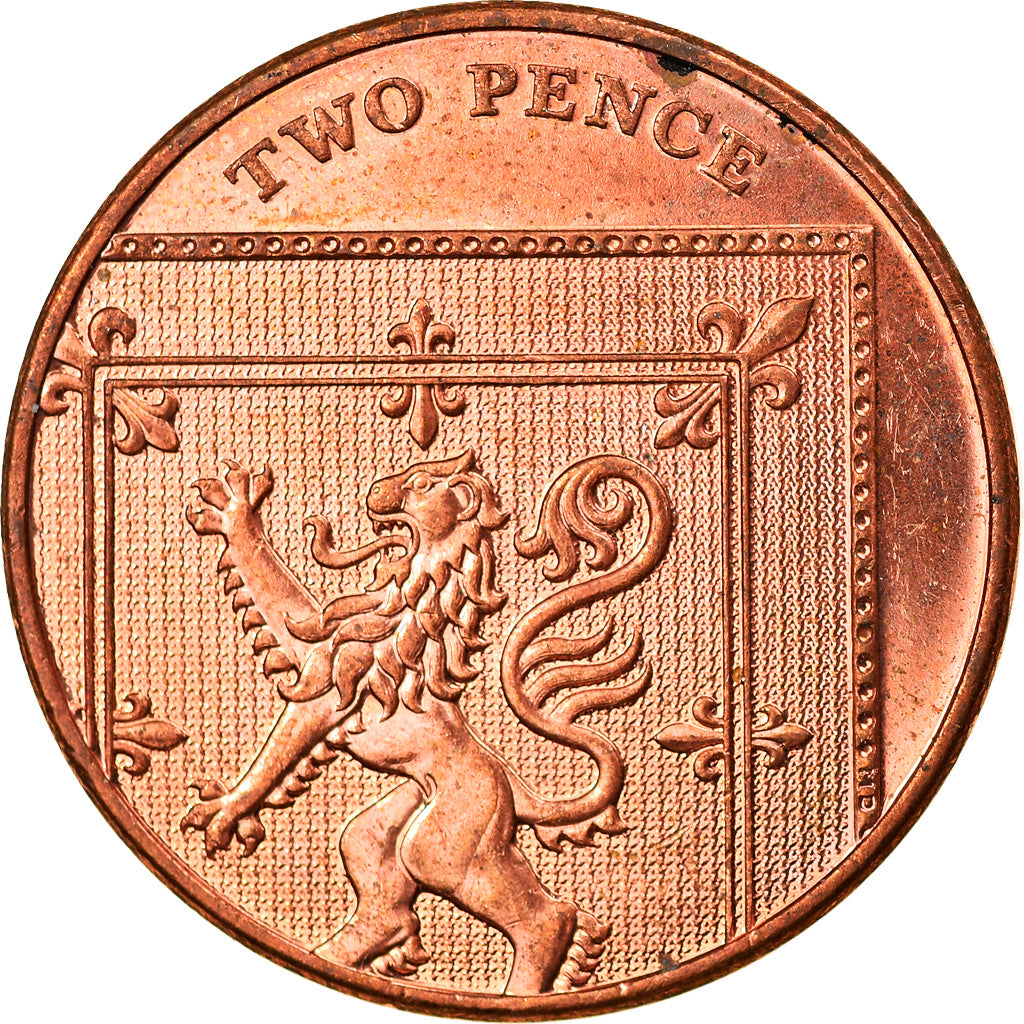 Coin, Great Britain, 2 New Pence, 2015, EF(40-45), Copper Plated Steel