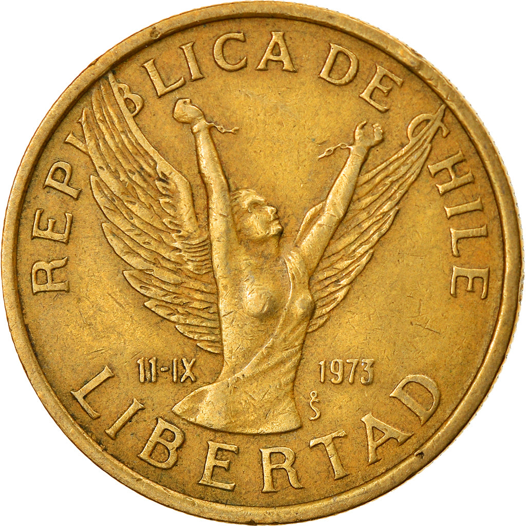 Moneda, Chile, 10 Pesos, 1984, Santiago, MBC, Aluminio - bronce, KM:218.1