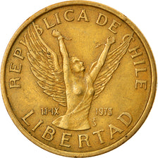 Moneda, Chile, 10 Pesos, 1984, Santiago, MBC, Aluminio - bronce, KM:218.1