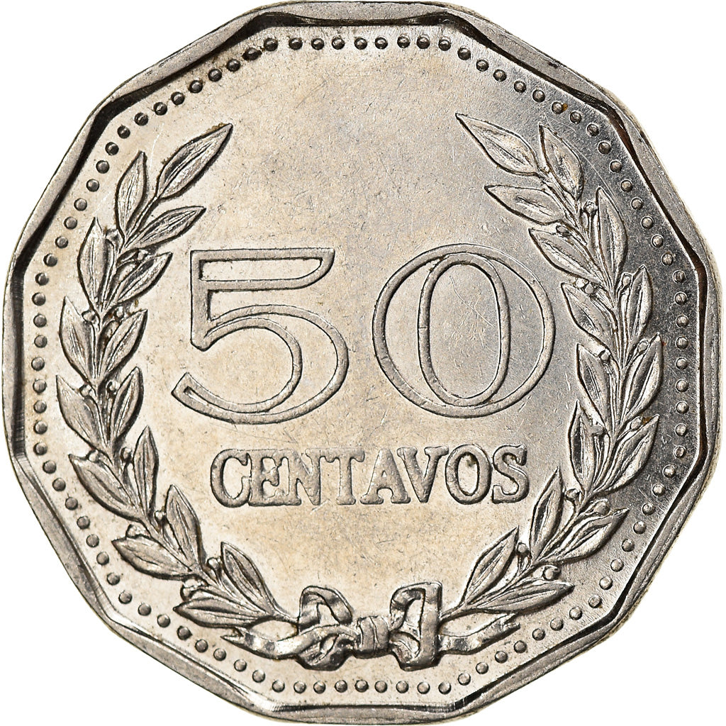 Coin, Colombia, 50 Centavos, 1971, EF(40-45), Nickel Clad Steel, KM:244.1
