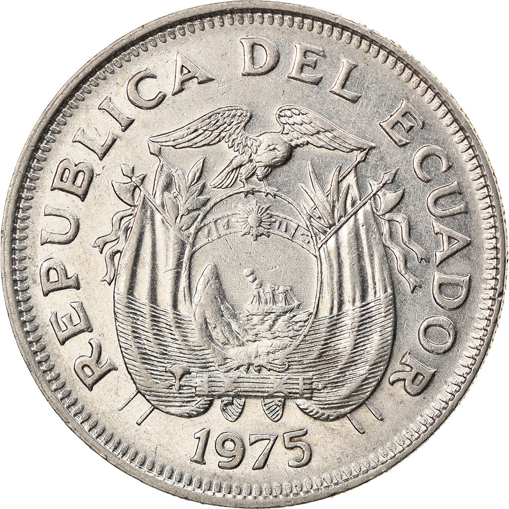 Munten, Ecuador, Sucre, Un, 1975, ZF, Nickel Clad Steel, KM:83