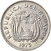 Monnaie, Équateur, Sucre, Un, 1975, TTB, Nickel Clad Steel, KM:83