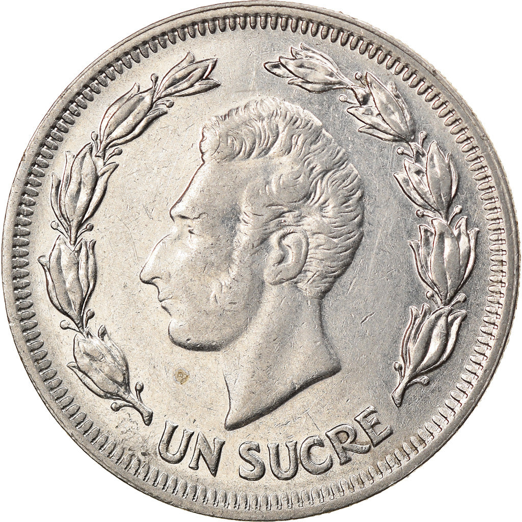 Munten, Ecuador, Sucre, Un, 1975, ZF, Nickel Clad Steel, KM:83