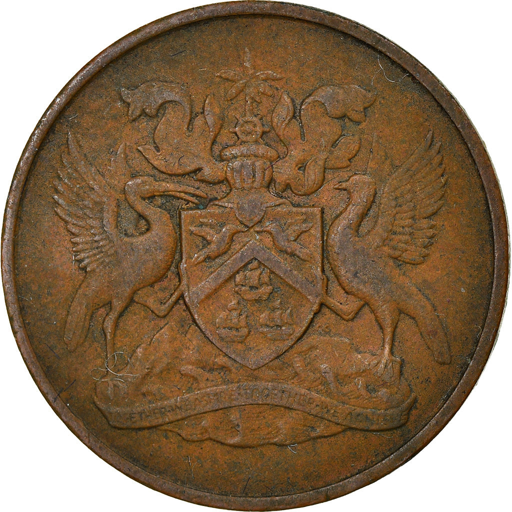 Coin, TRINIDAD & TOBAGO, 5 Cents, 1972, Franklin Mint, EF(40-45), Bronze, KM:2