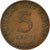 Moeda, TRINDADE E TOBAGO, 5 Cents, 1972, Franklin Mint, EF(40-45), Bronze, KM:2