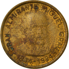 Moneda, Perú, 50 Soles, 1984, MBC, Latón, KM:297