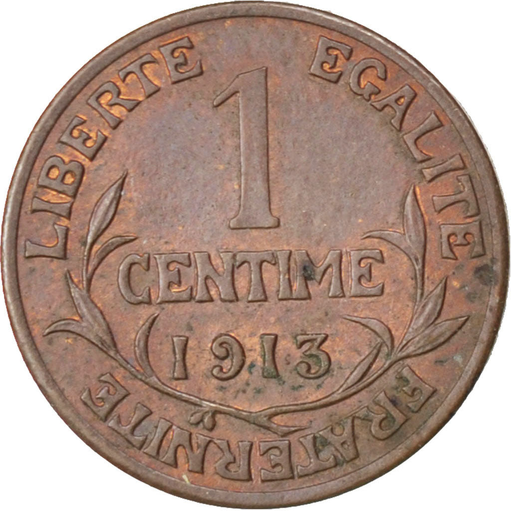 FRANCE, Dupuis, Centime, 1913, Paris, KM #840, EF(40-45), Bronze, 15, Gadoury...