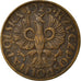 Coin, Poland, 2 Grosze, 1923, Warsaw, EF(40-45), Brass, KM:9
