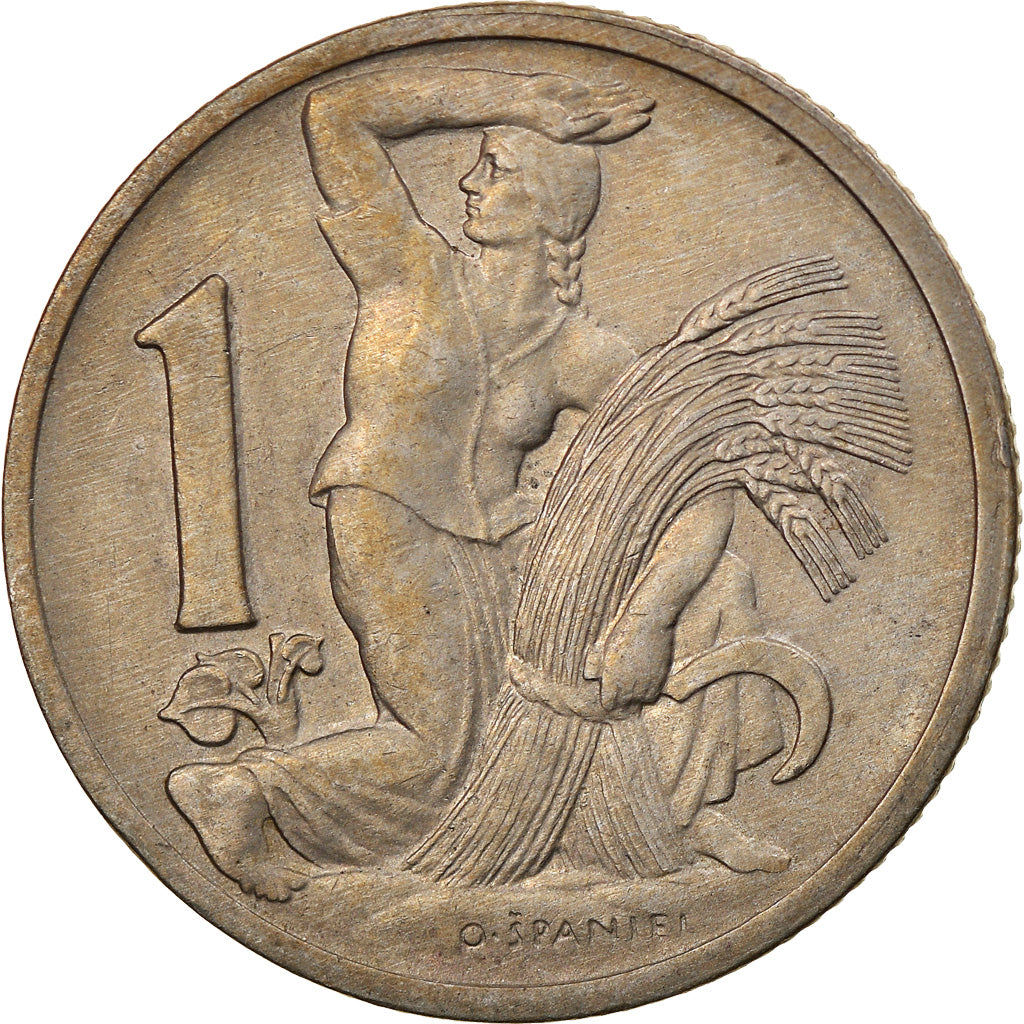 Coin, Czechoslovakia, Koruna, 1923, EF(40-45), Copper-nickel, KM:4