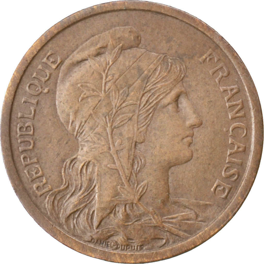 FRANCE, Dupuis, 2 Centimes, 1901, Paris, KM #841, EF(40-45), Bronze, 20.2,...