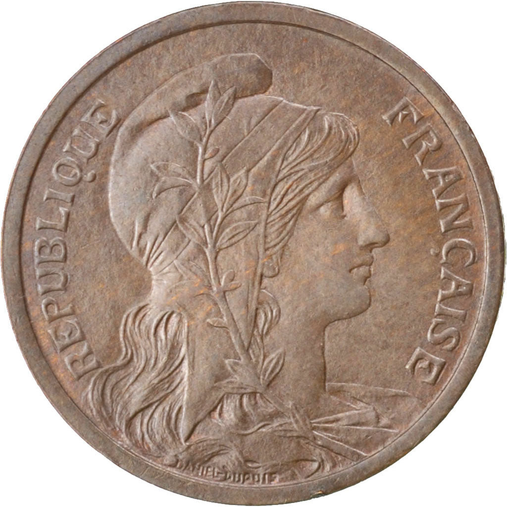 FRANCE, Dupuis, 2 Centimes, 1902, Paris, KM #841, EF(40-45), Bronze, 20.2,...
