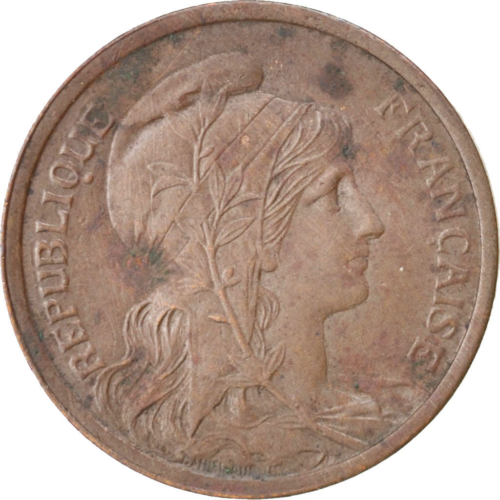 FRANCE, Dupuis, 2 Centimes, 1903, Paris, KM #841, EF(40-45), Bronze, 20.2,...