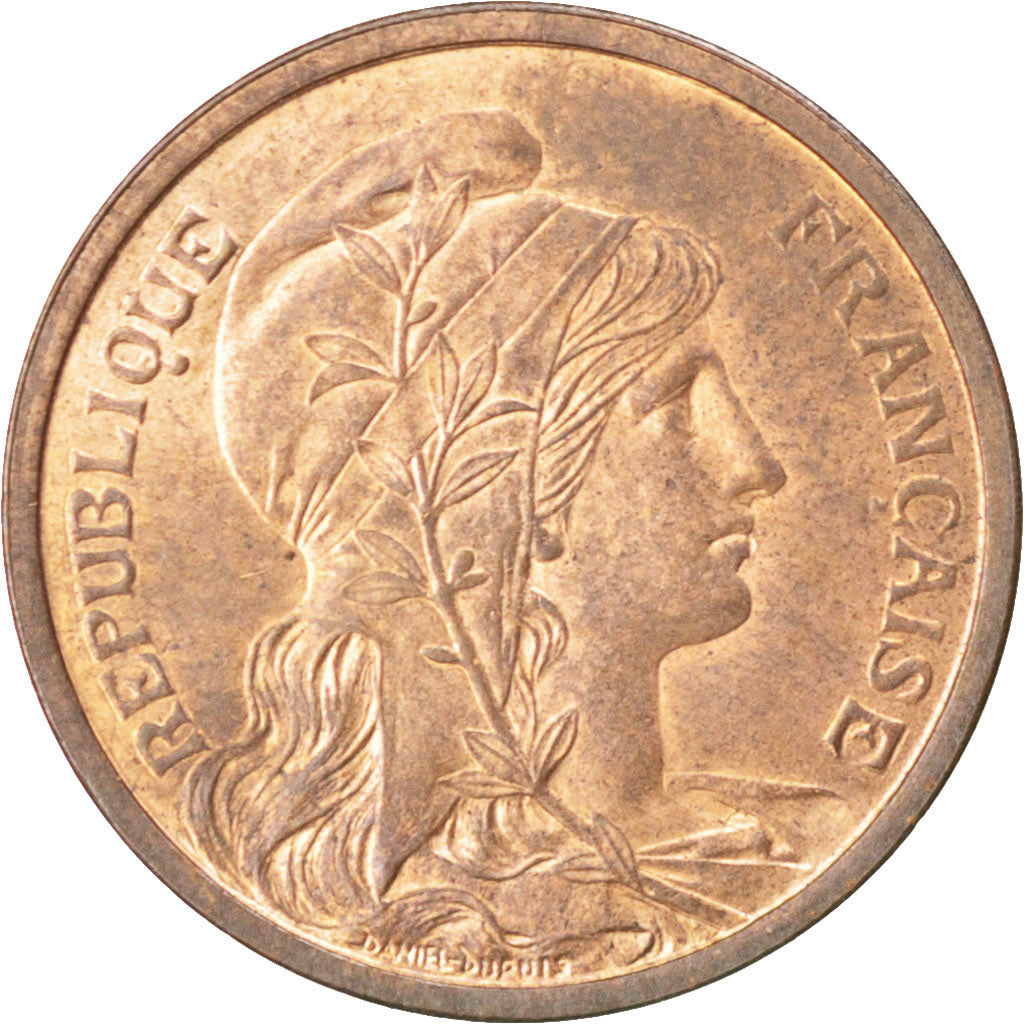 FRANCE, Dupuis, 2 Centimes, 1903, Paris, KM #841, MS(63), Bronze, 20.2, Gadoury.