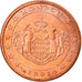 Monaco, Euro Cent, 2001, Paris, MS(63), Copper Plated Steel, KM:167