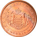 Monaco, 5 Euro Cent, 2001, Paris, UNZ, Copper Plated Steel, KM:169