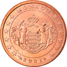 Monaco, 5 Euro Cent, 2001, Paris, MS(63), Copper Plated Steel, KM:169