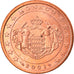 Monaco, 5 Euro Cent, 2001, Paris, MS(63), Copper Plated Steel, KM:169