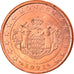 Monaco, 5 Euro Cent, 2001, Paris, MS(63), Copper Plated Steel, KM:169