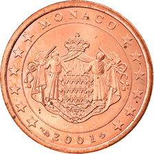 Monaco, 5 Euro Cent, 2001, Paris, MS(63), Copper Plated Steel, KM:169