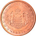 Monaco, 5 Euro Cent, 2001, Paris, MS(63), Copper Plated Steel, KM:169
