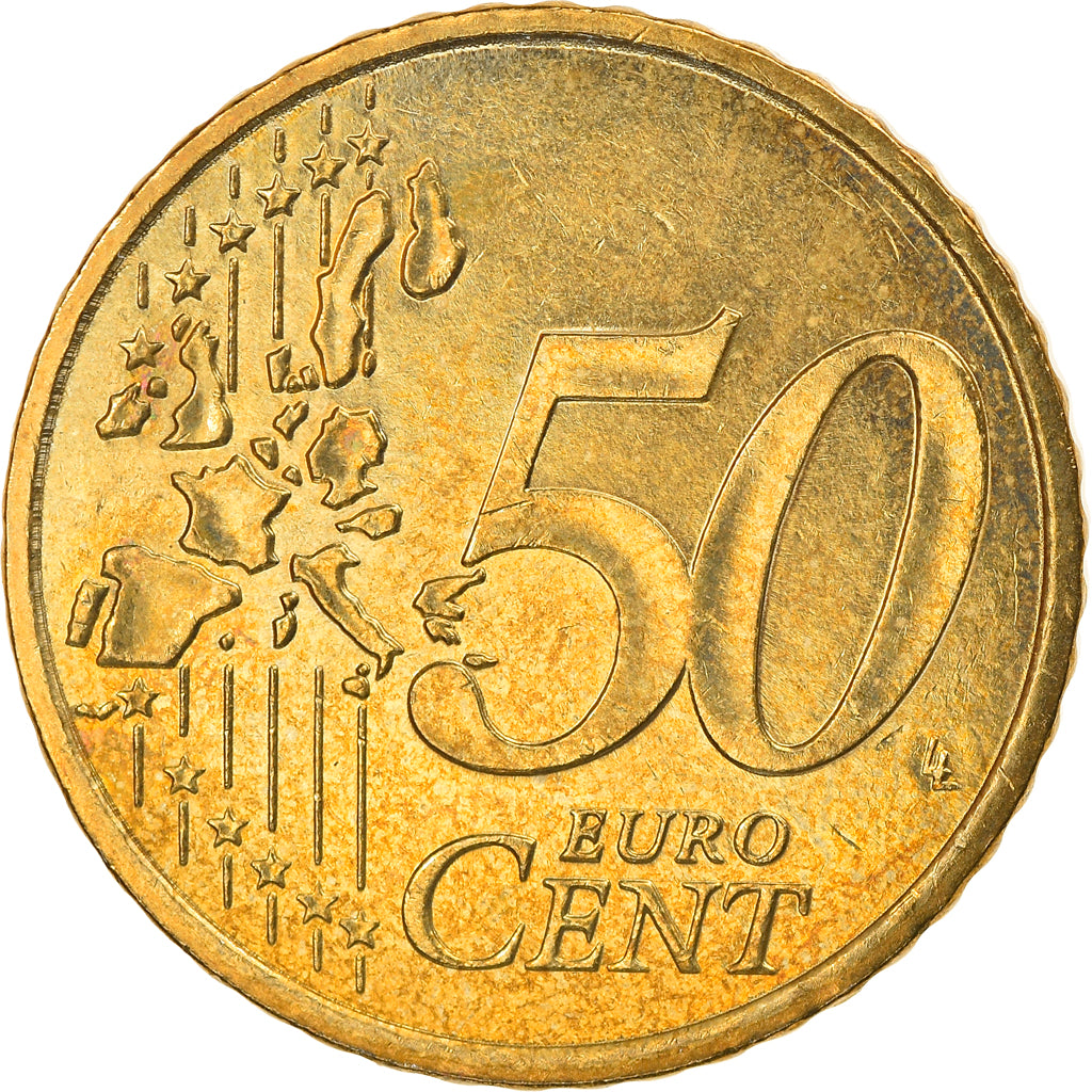 Monaco, 50 Euro Cent, 2001, MS(63), Mosiądz, KM:172