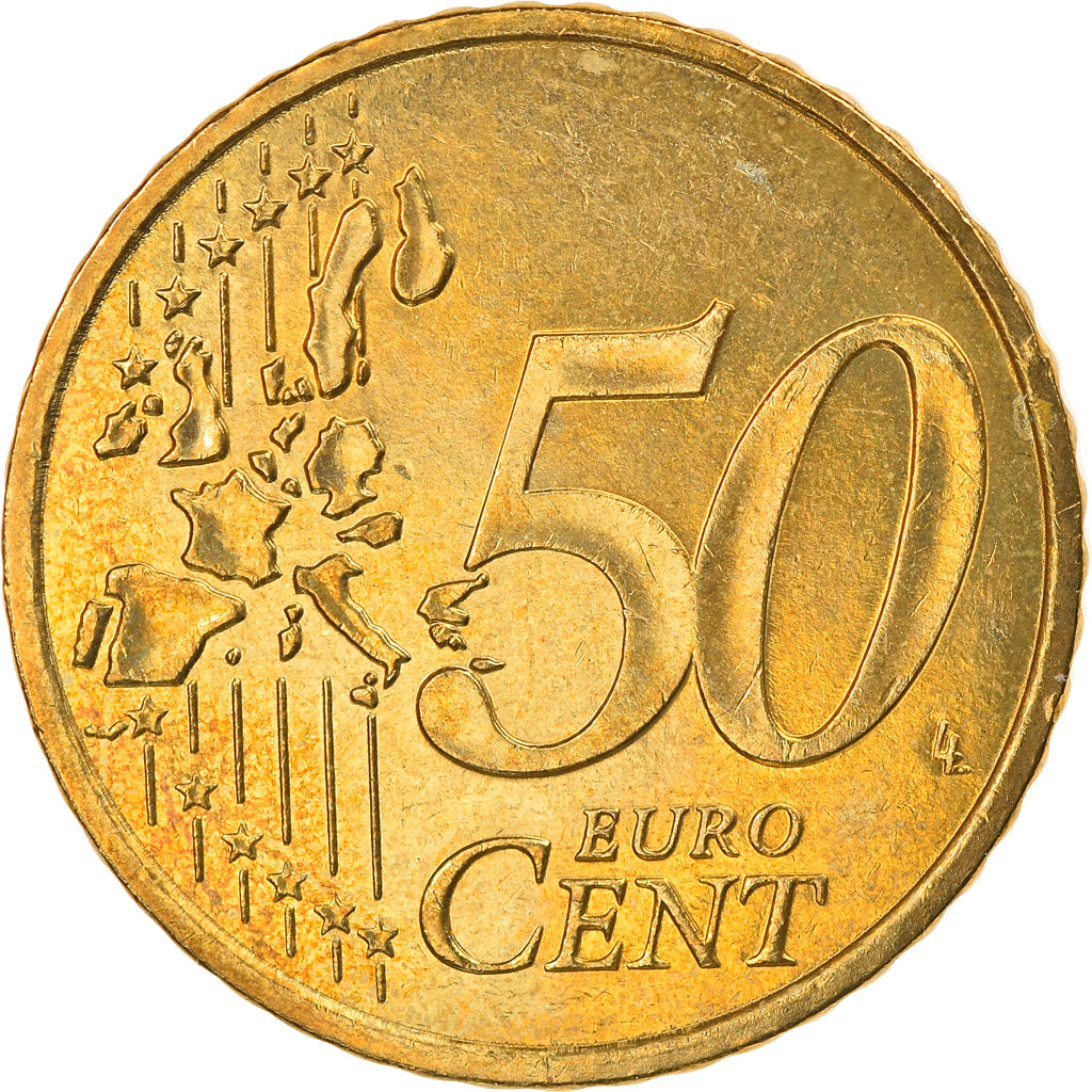 Monaco, 50 Euro Cent, 2001, UNZ, Messing, KM:172