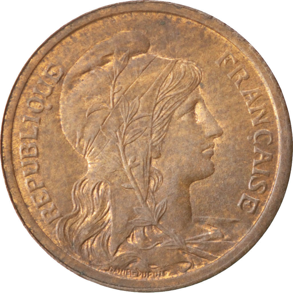 FRANCE, Dupuis, 2 Centimes, 1910, Paris, KM #841, AU(50-53), Bronze, 20.2,...