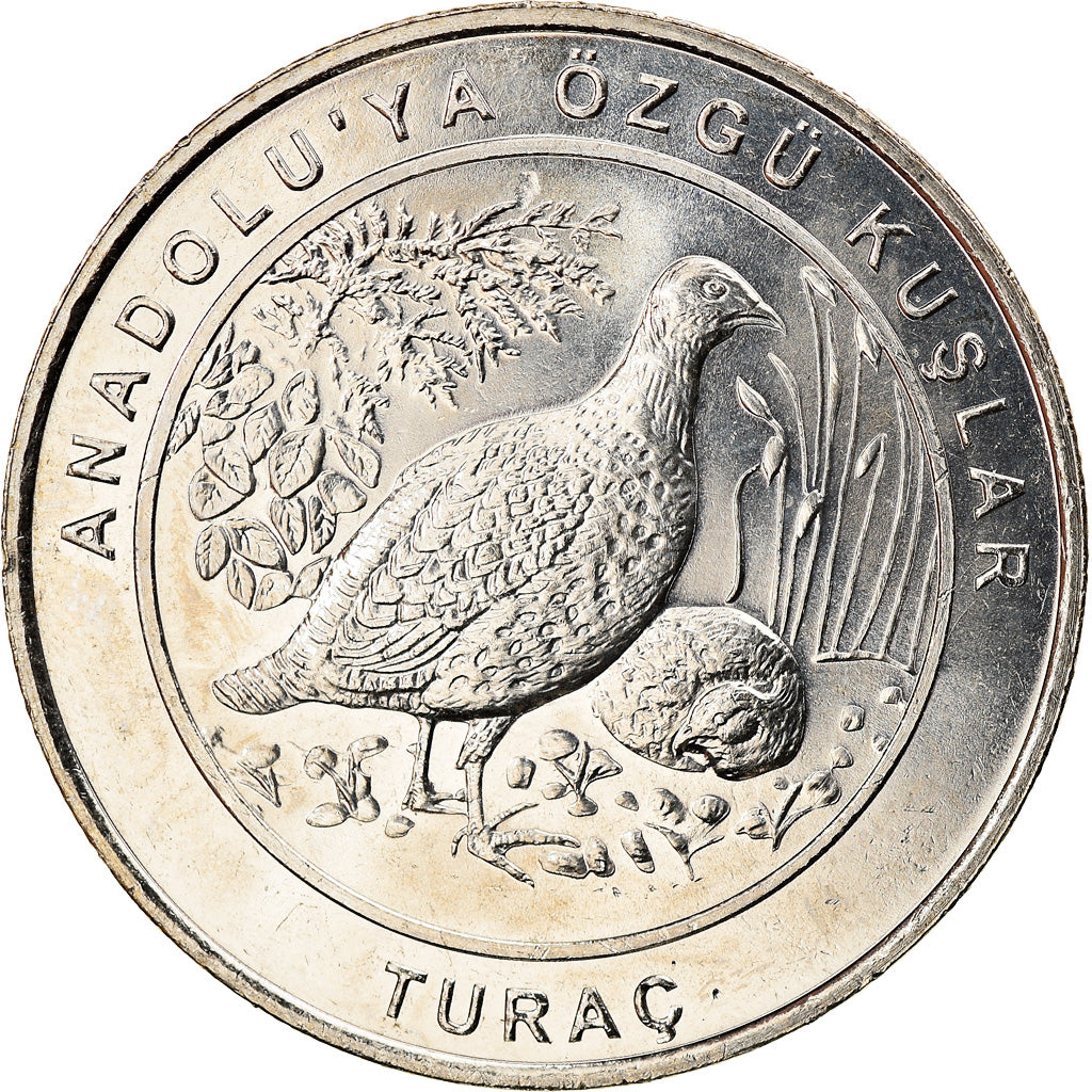 Coin, Turkey, Black Francolin, Kurus, 2018, MS(63), Nickel Silver