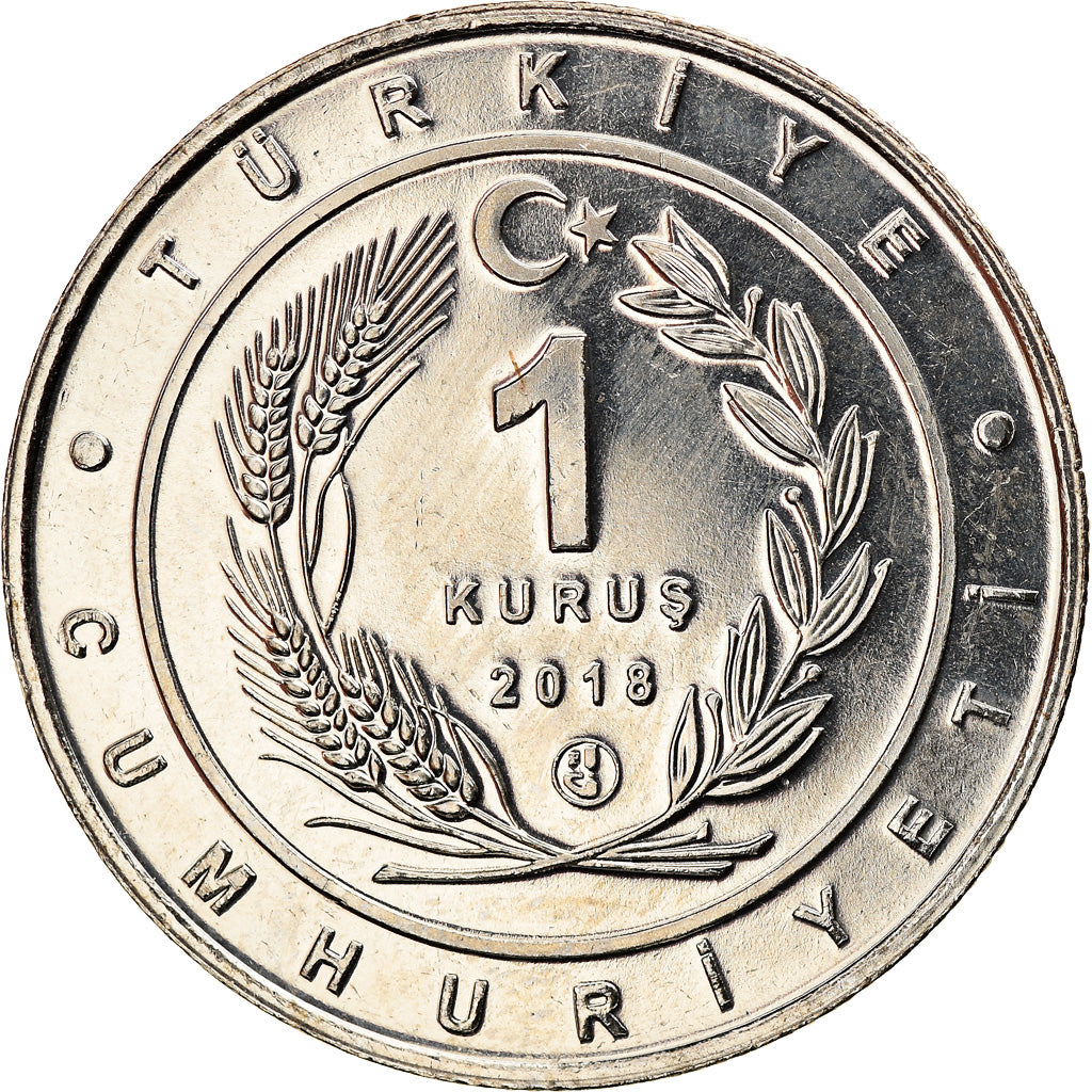 Coin, Turkey, Black Francolin, Kurus, 2018, MS(63), Nickel Silver