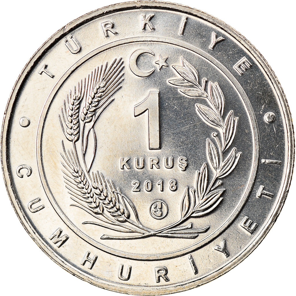Coin, Turkey, Dalmatian Pelican, Kurus, 2018, MS(63), Nickel Silver