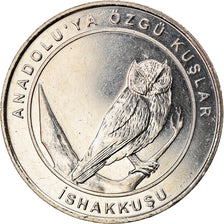 Münze, Türkei, Eurasian Scops Owl, Kurus, 2018, UNZ, Nickel Silver