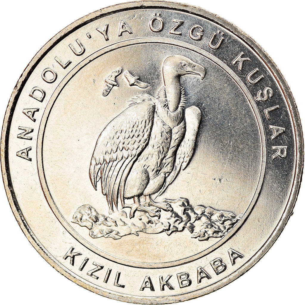 Coin, Turkey, Griffon Vulture, Kurus, 2018, MS(63), Nickel Silver