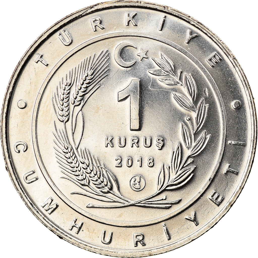 Coin, Turkey, Griffon Vulture, Kurus, 2018, MS(63), Nickel Silver