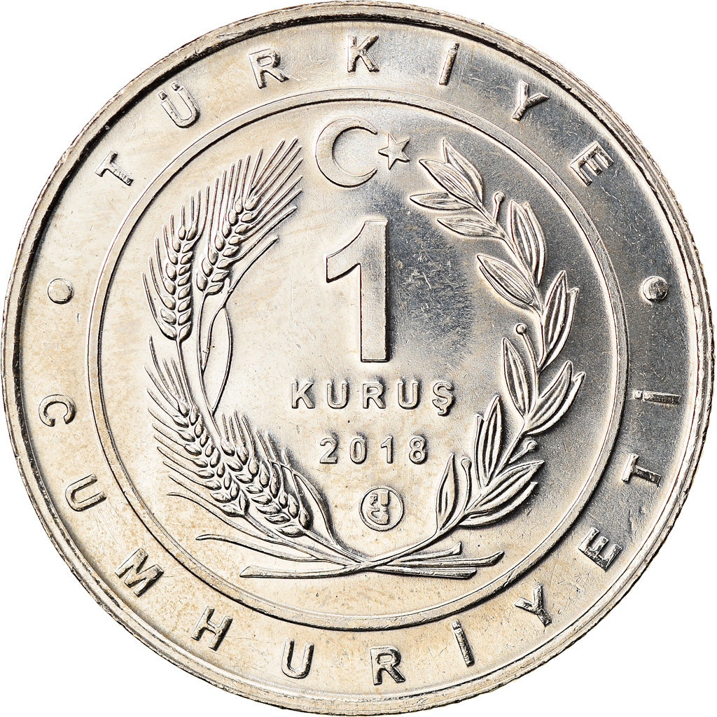 Coin, Turkey, Pygmy Cormorant, Kurus, 2018, MS(63), Nickel Silver