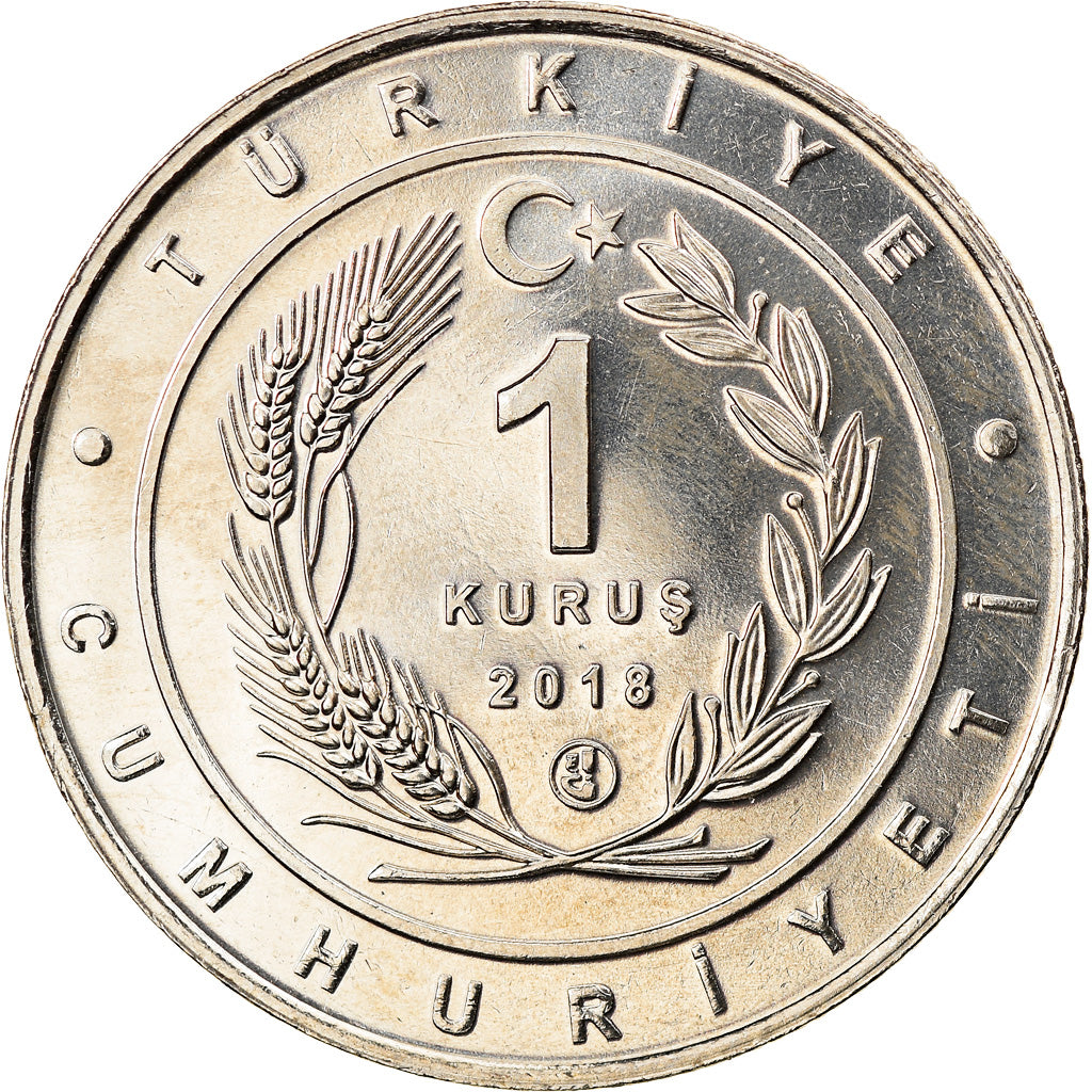 Coin, Turkey, Rosy Starling, Kurus, 2018, MS(63), Nickel Silver
