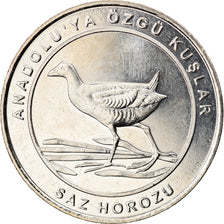 Coin, Turkey, Western Swamphen, Kurus, 2018, MS(63), Nickel Silver