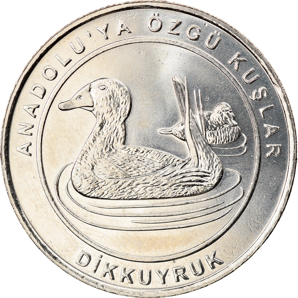 Coin, Turkey, Ruddy Duck, Kurus, 2018, MS(63), Nickel Silver