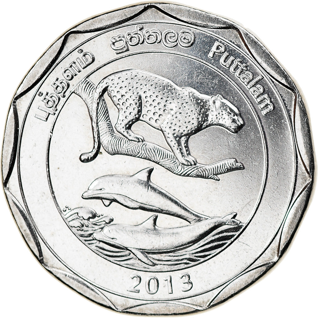 Coin, Sri Lanka, Puttalam, 10 Rupees, 2013, MS(63), Stainless Steel