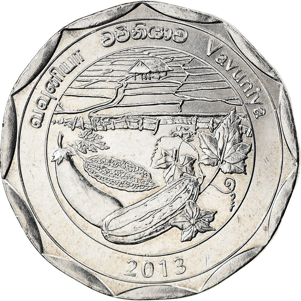Coin, Sri Lanka, Vavuniya, 10 Rupees, 2013, MS(63), Stainless Steel