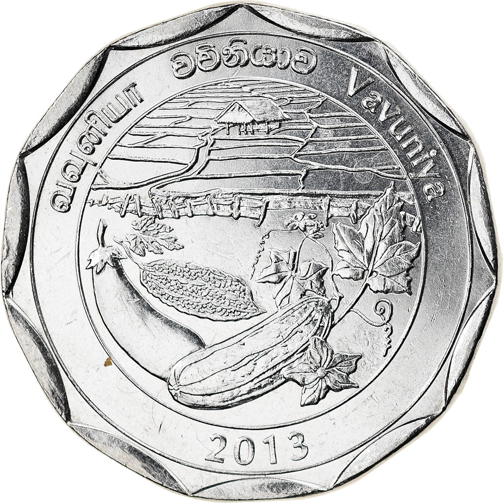 Coin, Sri Lanka, Vavuniya, 10 Rupees, 2013, MS(63), Stainless Steel