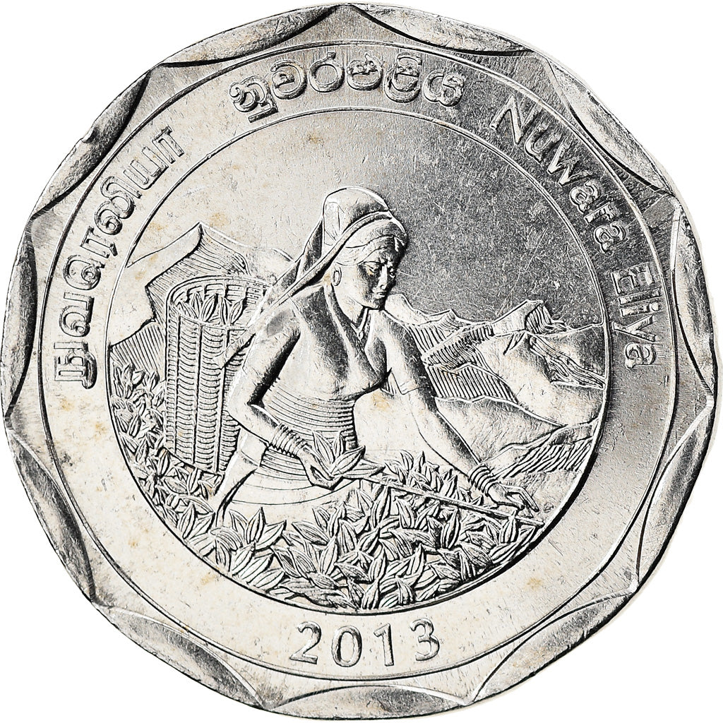 Coin, Sri Lanka, Nuwara Eliya, 10 Rupees, 2013, MS(63), Stainless Steel