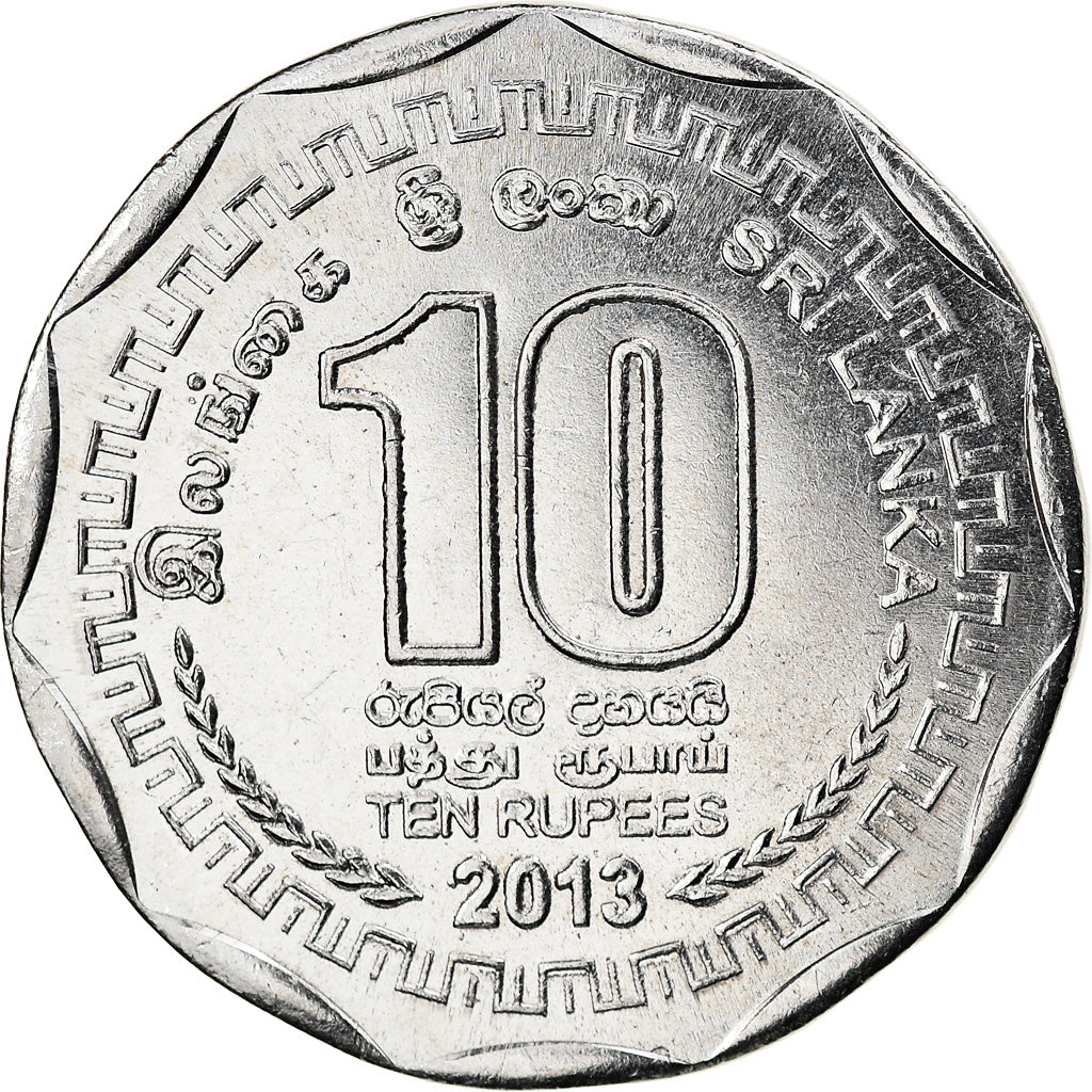 Coin, Sri Lanka, Nuwara Eliya, 10 Rupees, 2013, MS(63), Stainless Steel